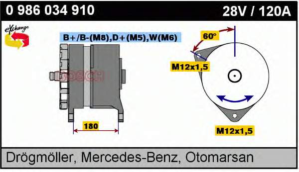 0986034910 Bosch alternador