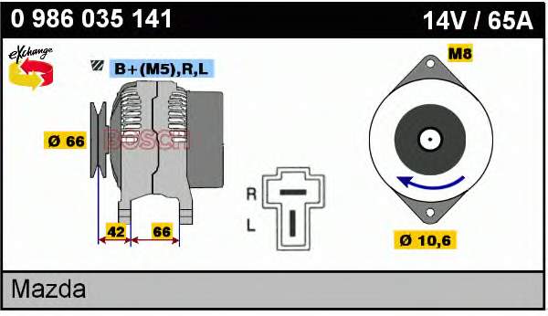 0986035141 Bosch alternador