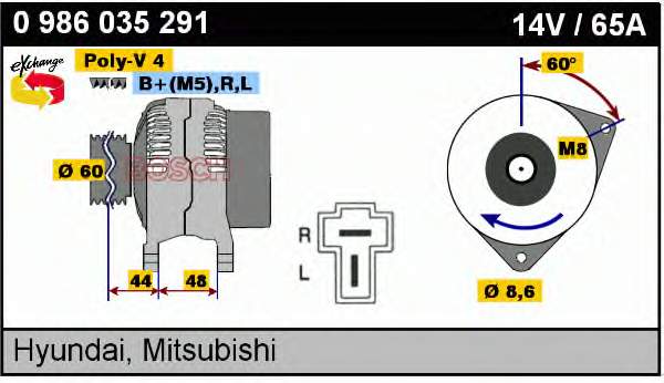 0986035291 Bosch alternador