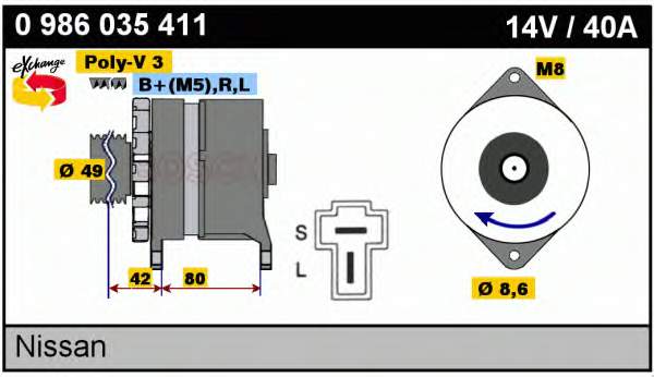 2310001B05 Nissan alternador