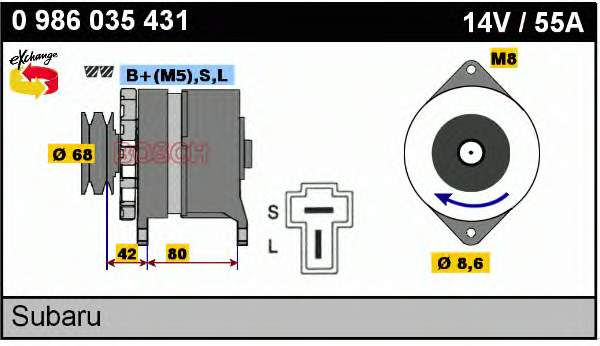 0986035431 Bosch alternador