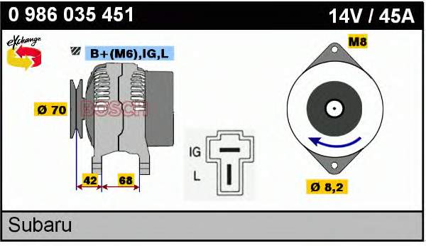 429906100 Subaru alternador