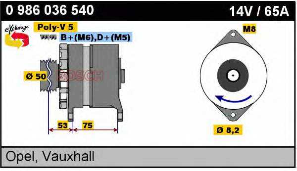 0986036540 Bosch alternador