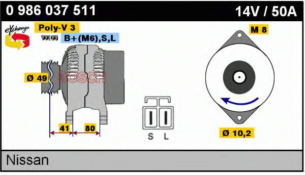 2310001B15 Nissan alternador