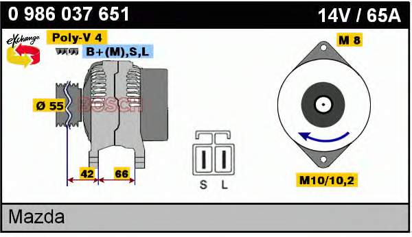 0986037651 Bosch alternador