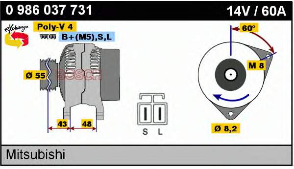 0986037731 Bosch alternador