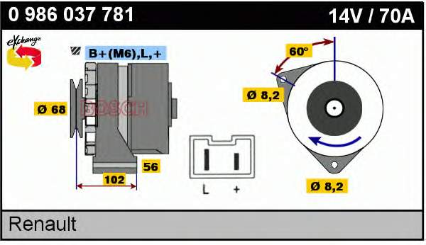 0986037781 Bosch alternador