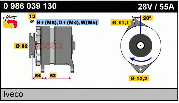 0986039130 Bosch alternador