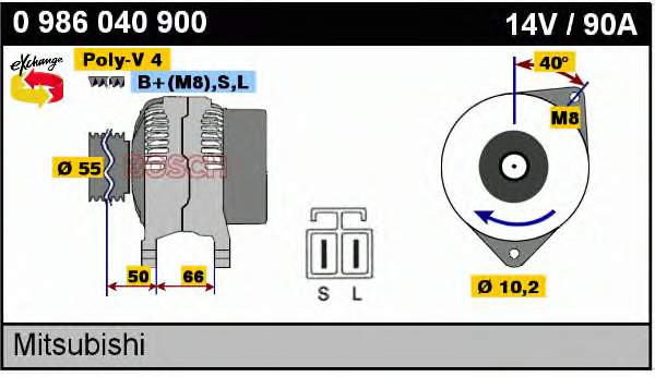 0986040900 Bosch alternador