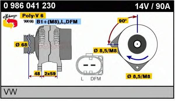 0986041230 Bosch alternador