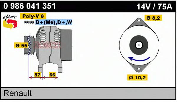 7701499604 Renault (RVI) alternador