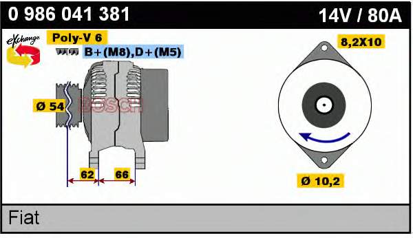 0986041381 Bosch alternador