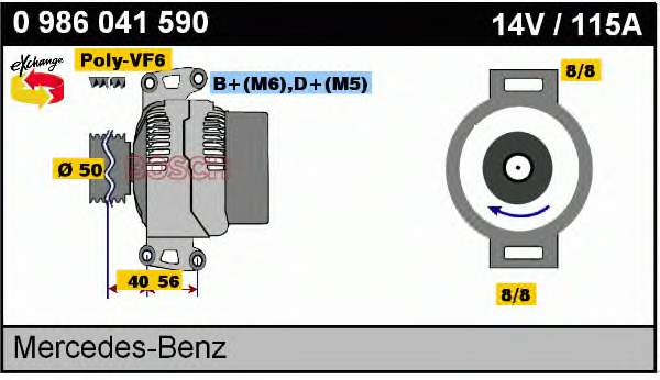 0986041590 Bosch alternador