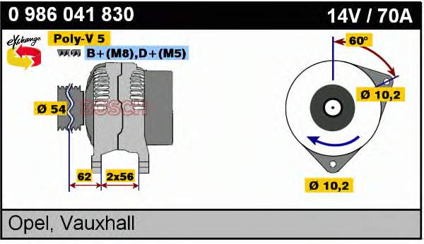 0986041830 Bosch alternador