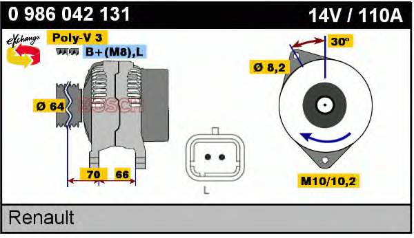 0986042131 Bosch alternador