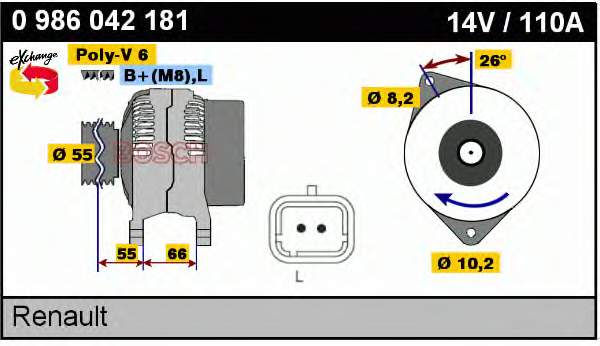 0986042181 Bosch alternador