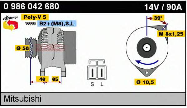 0986042680 Bosch alternador