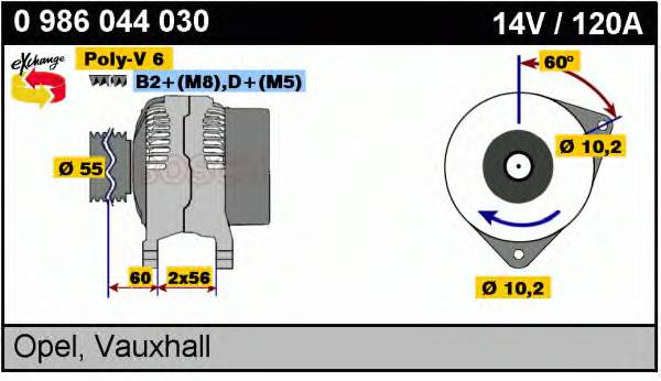 0986044030 Bosch alternador