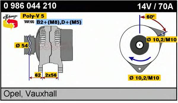 0986044210 Bosch alternador