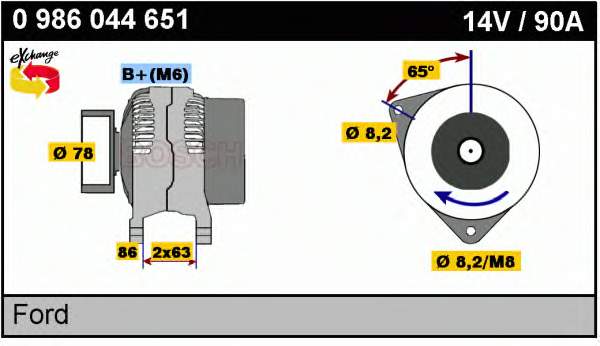 0986044651 Bosch alternador