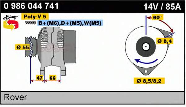 0986044741 Bosch alternador