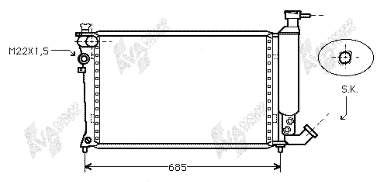 Radiador refrigeración del motor 96150272 Peugeot/Citroen