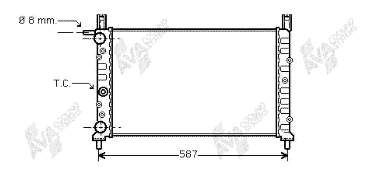 17002078 VAN Wezel radiador refrigeración del motor