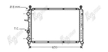 17002095 VAN Wezel radiador refrigeración del motor