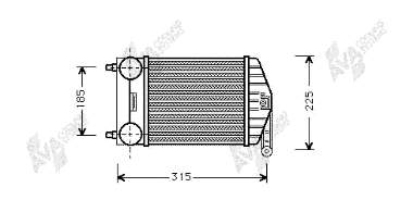  Radiador de aire de admisión para Fiat Punto 1 