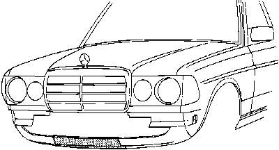  Soporte de radiador inferior (panel de montaje para foco) para Mercedes E W123