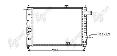 37002052 VAN Wezel radiador refrigeración del motor