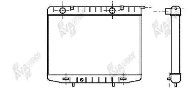 37002213 VAN Wezel radiador refrigeración del motor