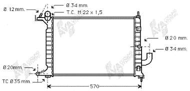 37002221 VAN Wezel radiador refrigeración del motor