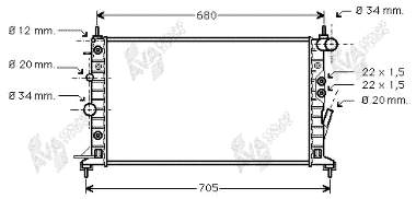 37002222 VAN Wezel radiador refrigeración del motor