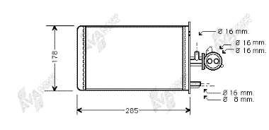 40006173 VAN Wezel radiador de calefacción