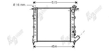 43002041 VAN Wezel radiador refrigeración del motor