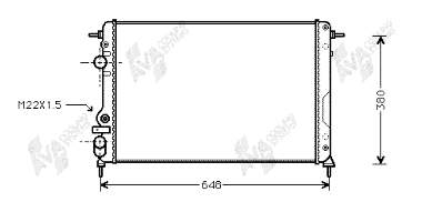 43002241 VAN Wezel radiador refrigeración del motor