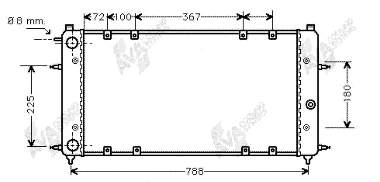 58002094 VAN Wezel radiador refrigeración del motor