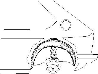  Arco de rueda, panel lateral, trasero izquierdo para Volkswagen Golf 1 