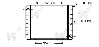 Radiador refrigeración del motor 59002002 VAN Wezel