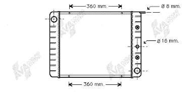 59002039 VAN Wezel radiador refrigeración del motor