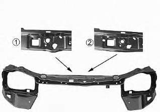 3776678 VAN Wezel soporte de radiador superior (panel de montaje para foco)