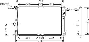 81002009 VAN Wezel radiador refrigeración del motor