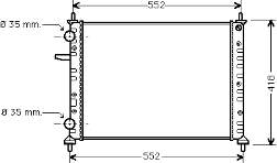 17002229 VAN Wezel radiador refrigeración del motor