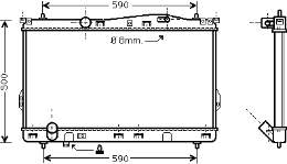 82002077 VAN Wezel radiador refrigeración del motor