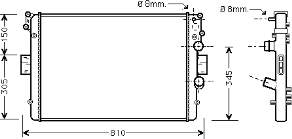 28002049 VAN Wezel radiador refrigeración del motor