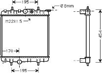 40002188 VAN Wezel radiador refrigeración del motor