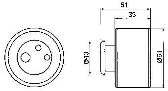 VKM 12151 SKF rodillo, cadena de distribución