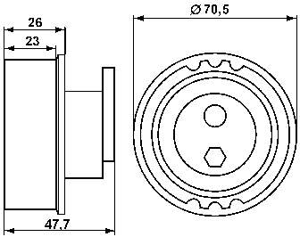 VKM18001 SKF rodillo, cadena de distribución