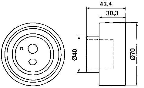 VKM72310 SKF rodillo, cadena de distribución